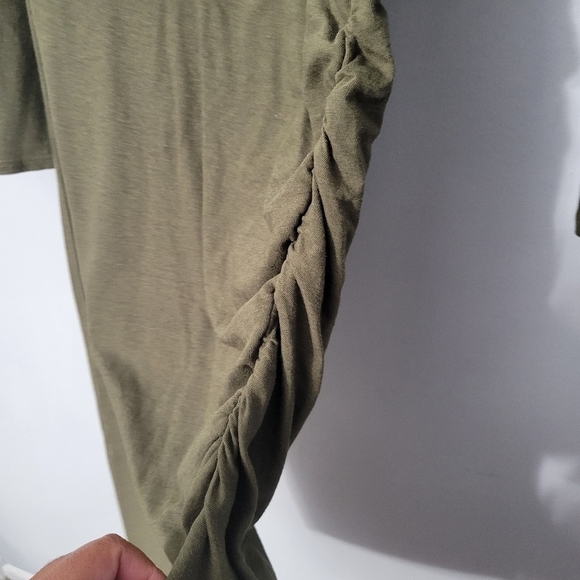 Pam and Gela Olive Green Cold Shoulder Turtleneck Dress - Picture 6 of 11